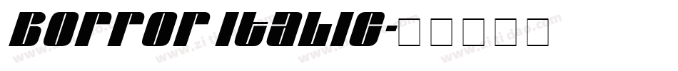 Borror Italic字体转换